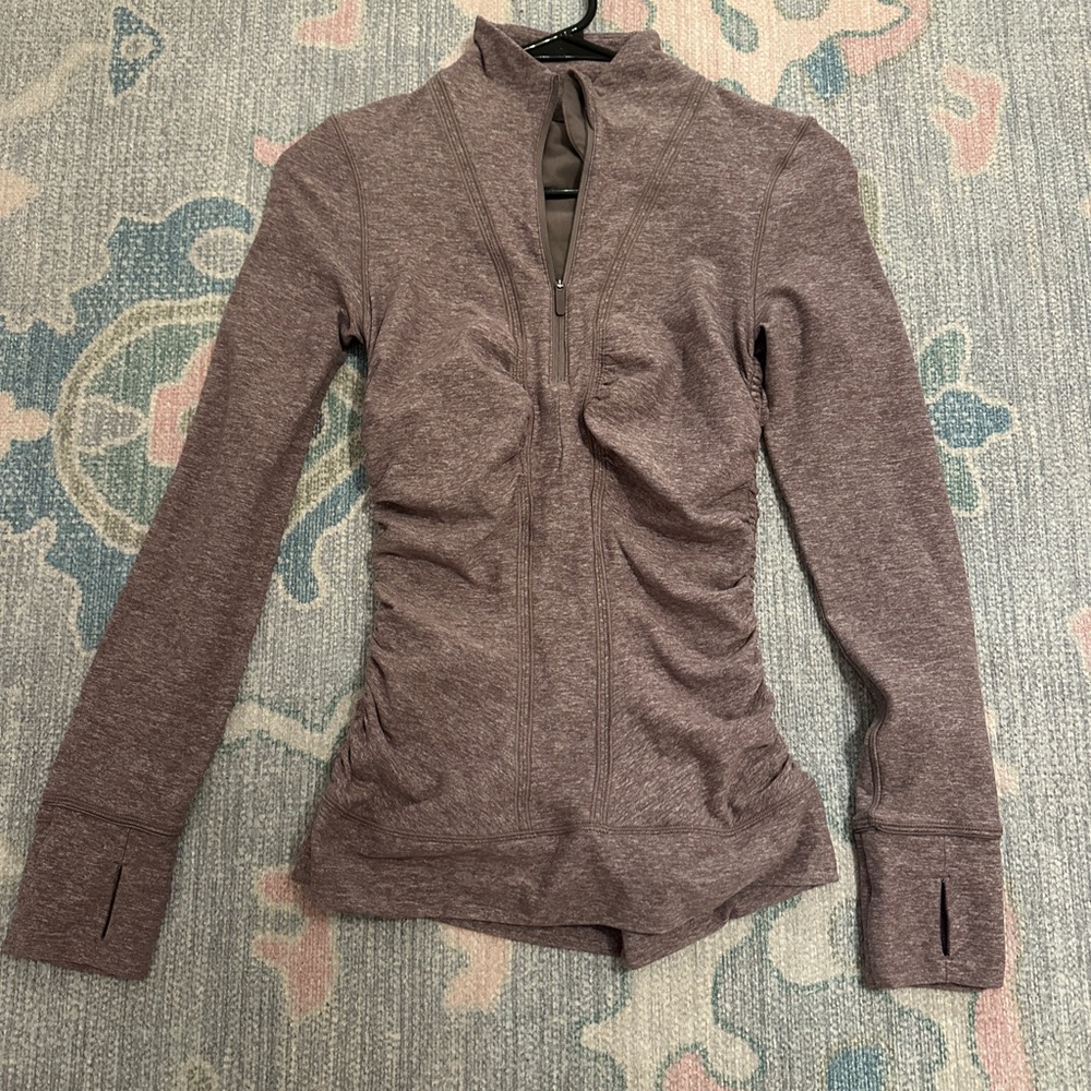 Lululemon Purple and Heather Grey Zip-Up Jacket